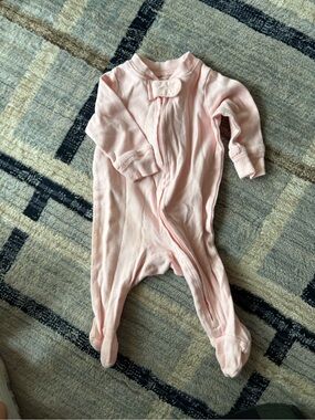okie dokie Light Pink Footed One-Piece Sleep Romper
